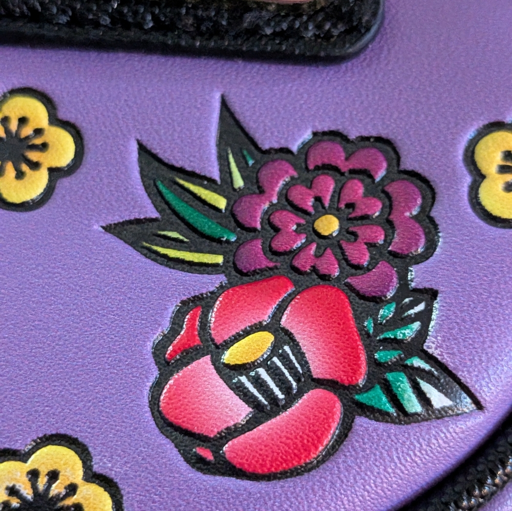 Loungefly Pokemon Pikachu Floral Coin Purse Purple - Picture 13 of 13